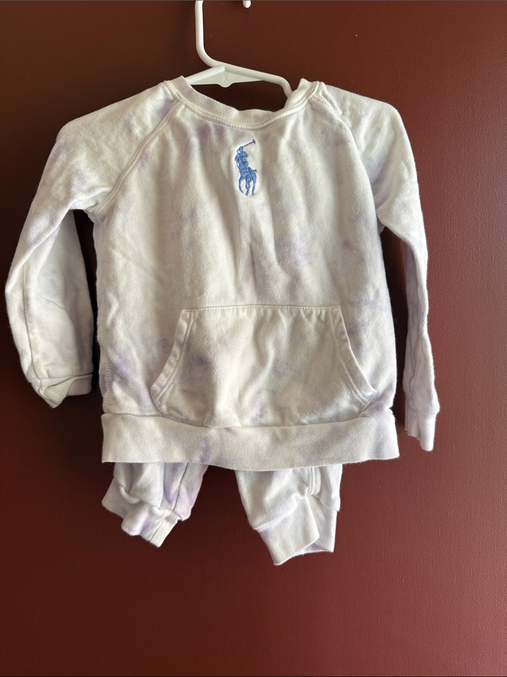 Ralph Lauren Light Purple Tie-Dye Kids Sweatshirt Set